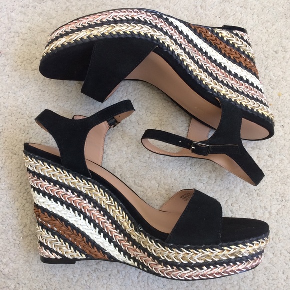 Anthropologie Shoes - Anthropologie Striped Platform Wedge Sandals NWOB